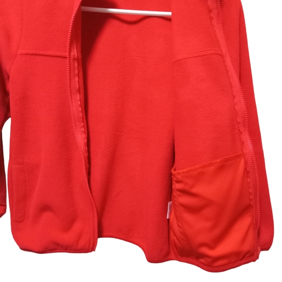 Spring&Gege boy polar fleece track jacket full zip softshell solid red size M - Picture 5 of 7